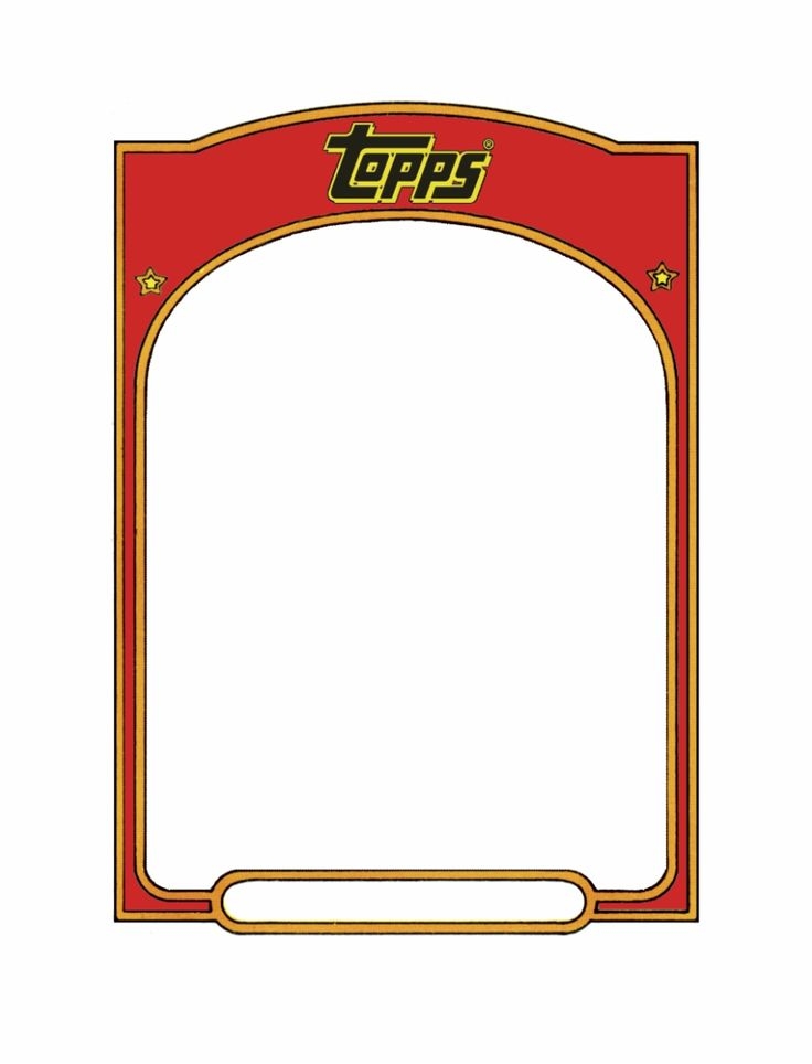 Baseball Card Template Sports Trading Card Templet Topps Inside