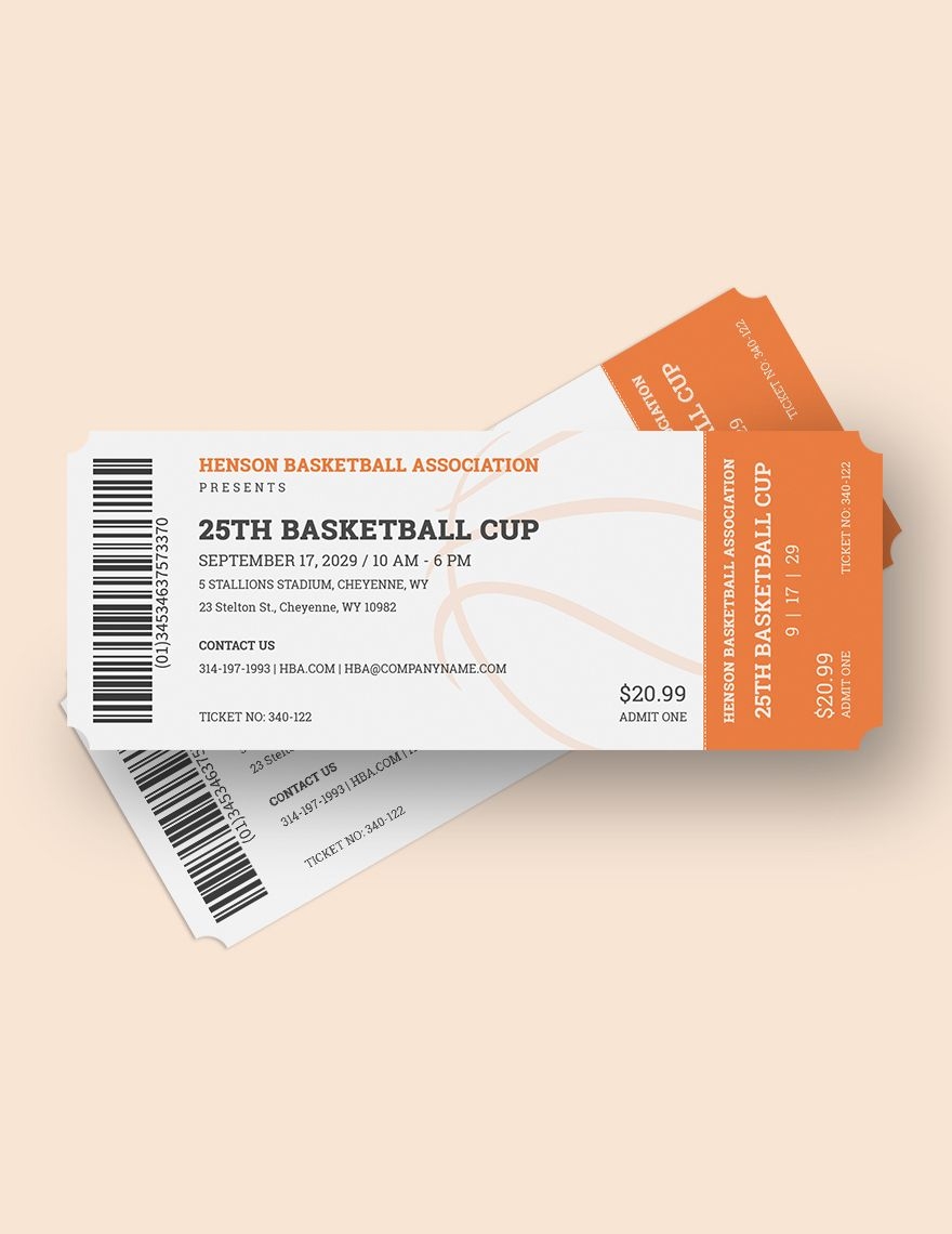 Basketball Ticket Template In Word Publisher Illustrator PSD Pages