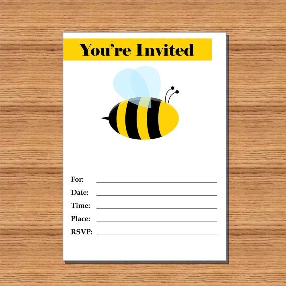 Bee Blank Party Invitation Printable By LexiekinPrints On Etsy Party
