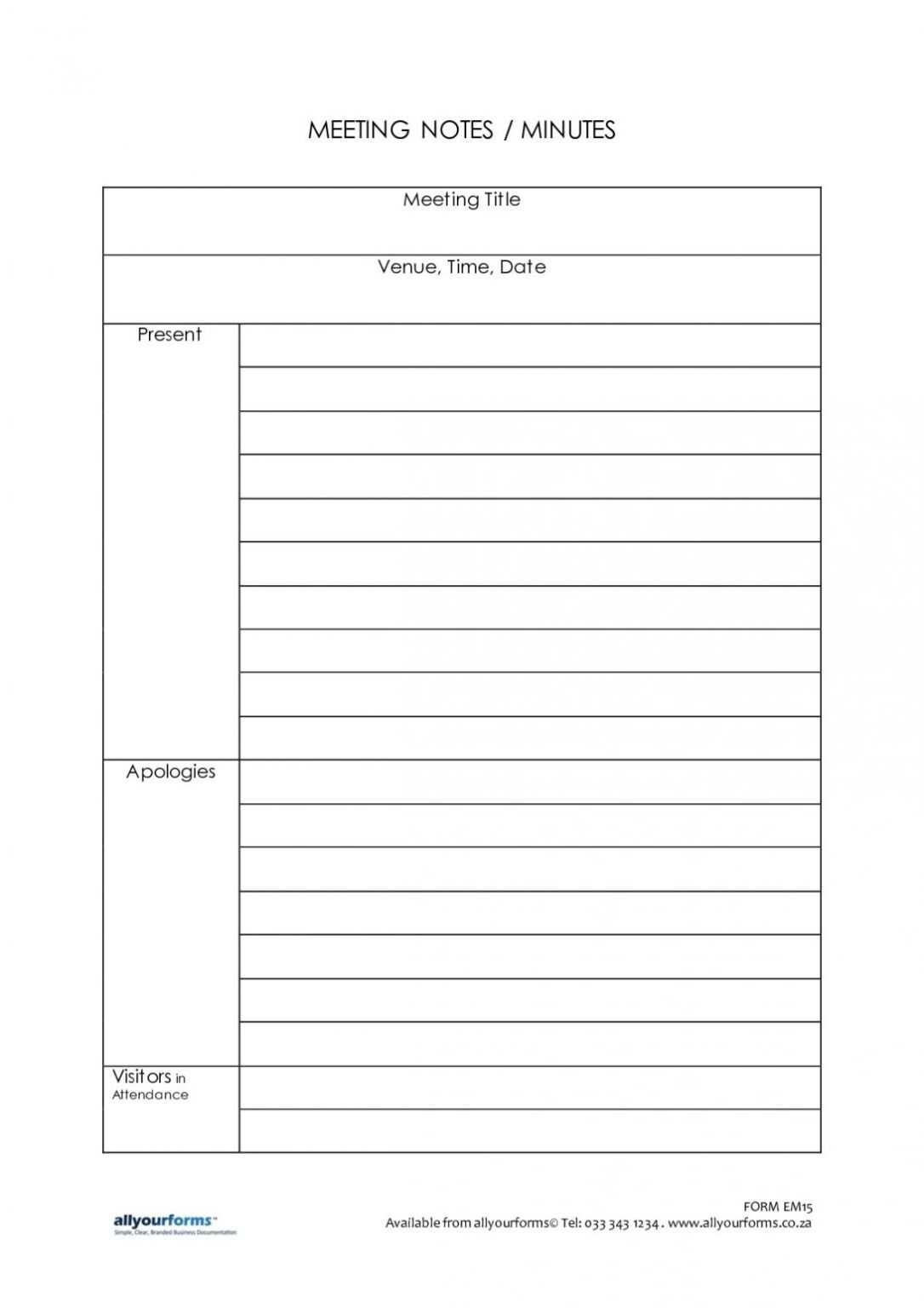 Best Note Taking Template
