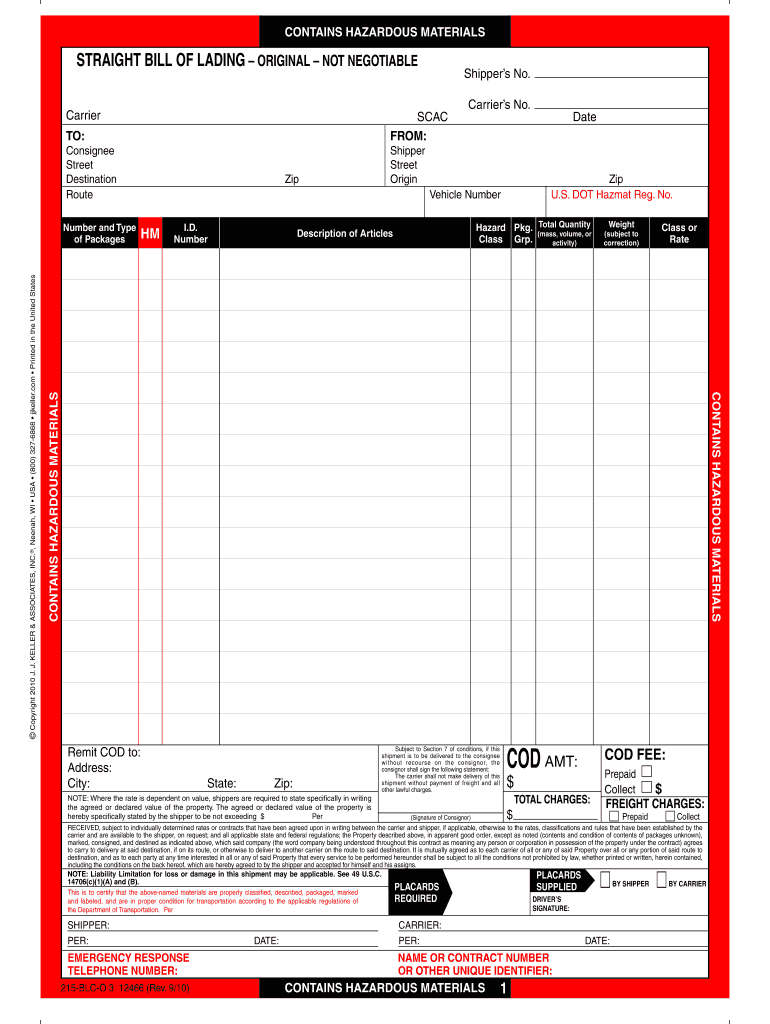 Bill Of Lading Sample Pdf Fill Online Printable Filla Vrogue Co