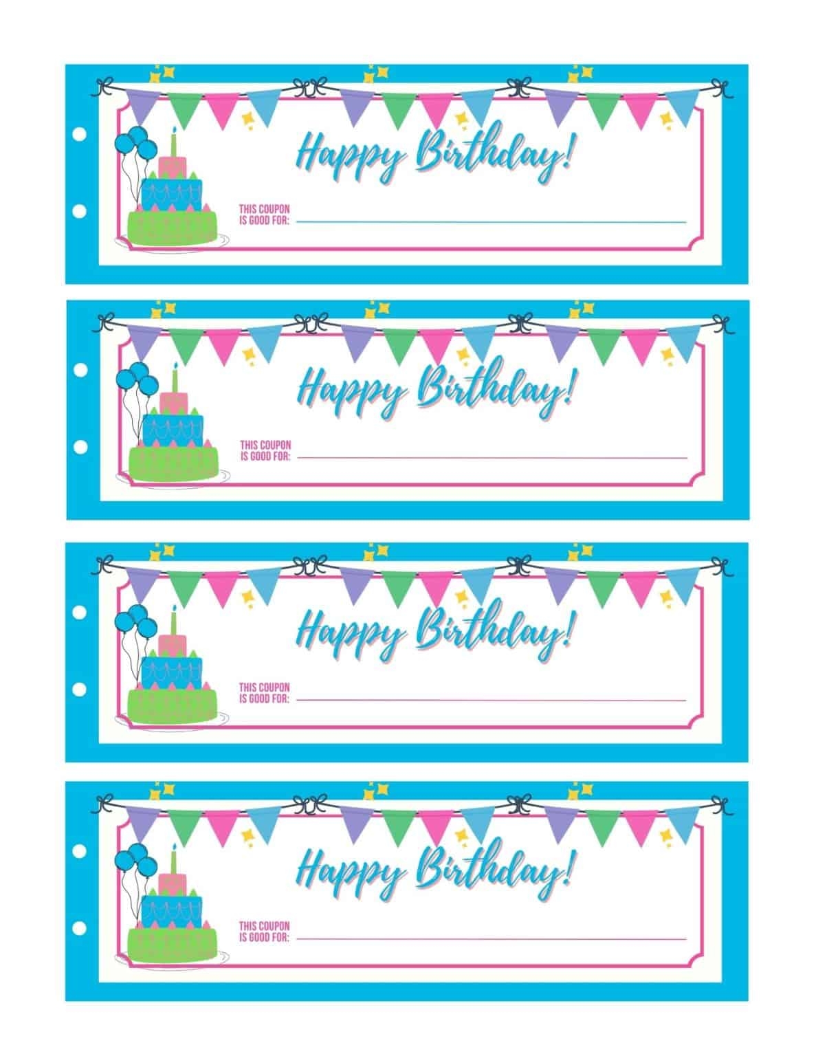 Birthday Gift Coupons Free Printables Add A Little Adventure
