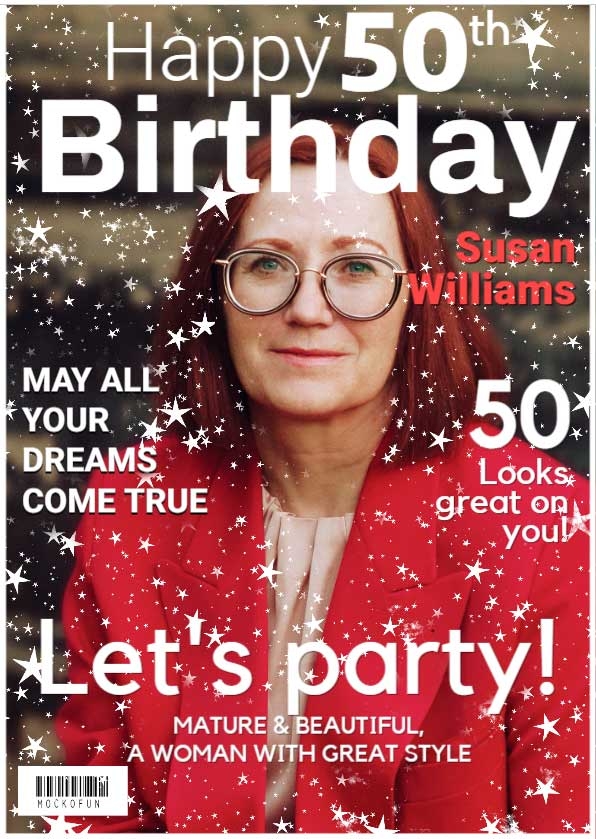 Birthday Magazine Cover MockoFUN