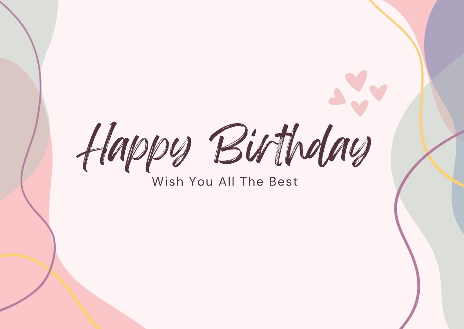 Birthday Card Blank Templates