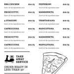 Black And White Pizza Menu List To Customize Pizza Menu Pizza Menu