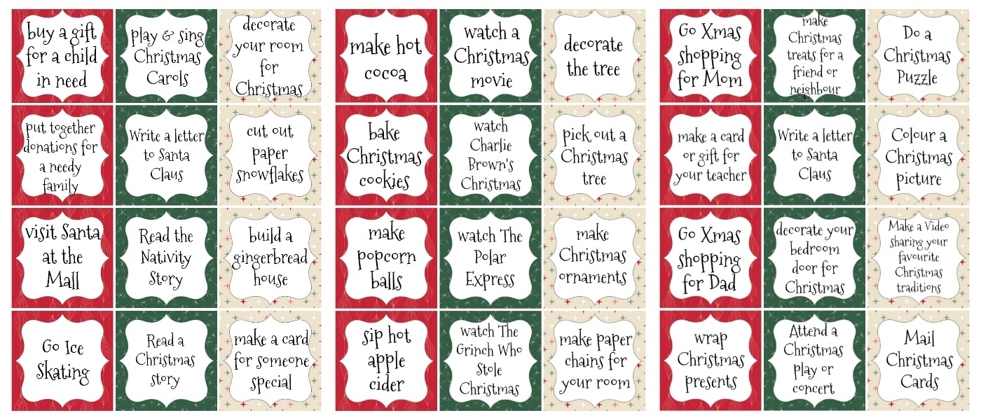 Blank Advent Calendar