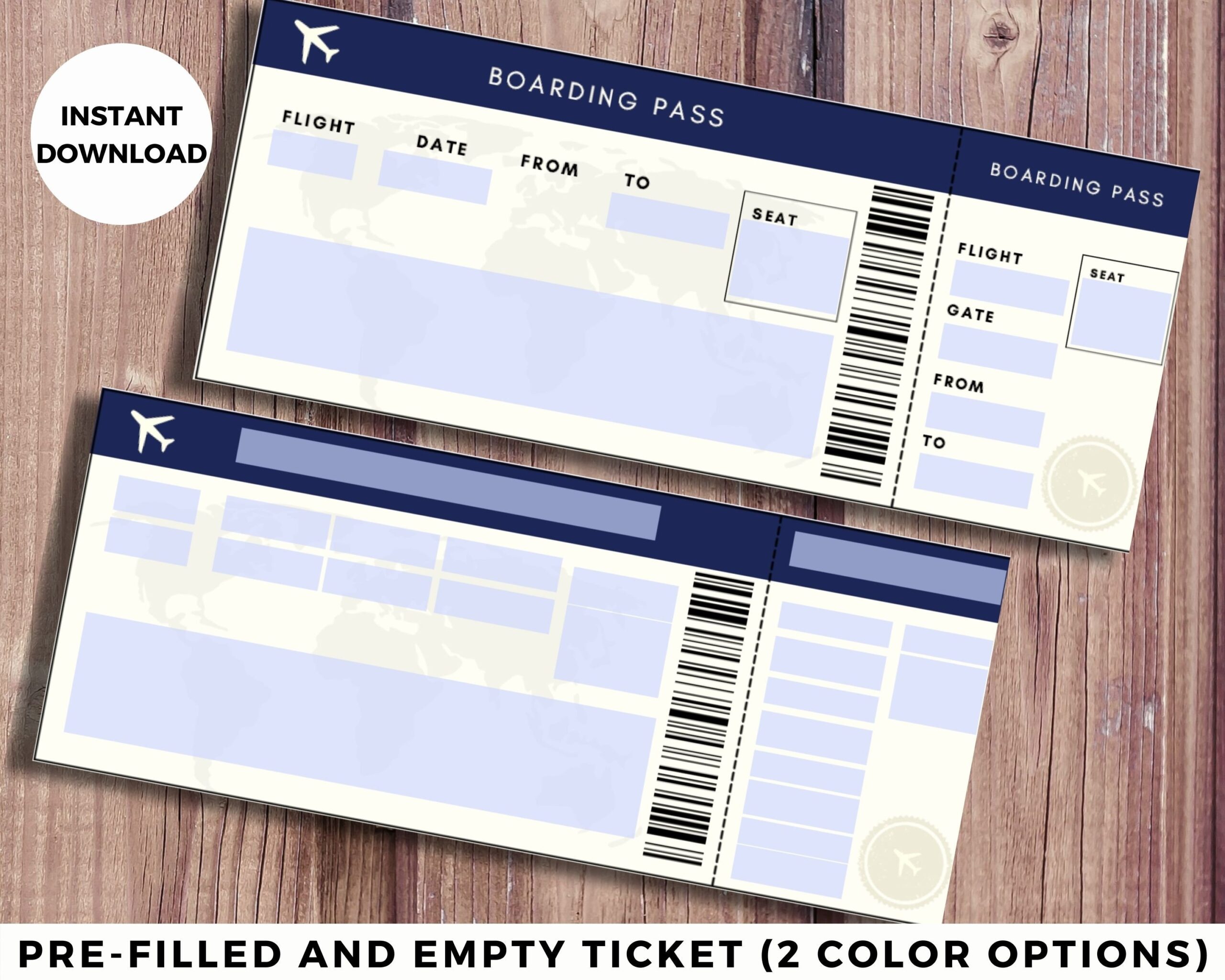 Blank Airline Ticket Image