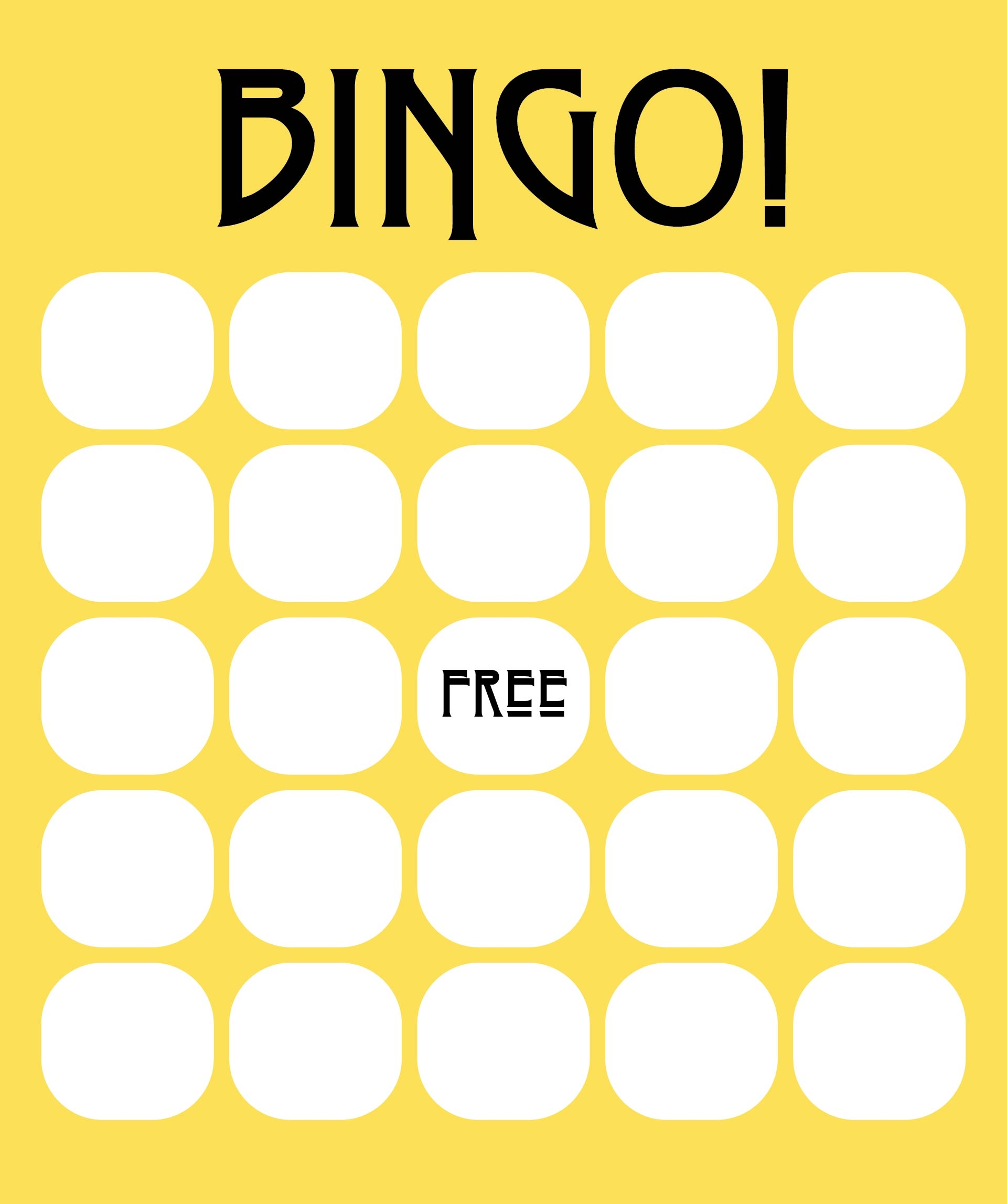 Blank Bingo Cards Printable PDF