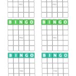 Blank Bingo Cards Printable PDF