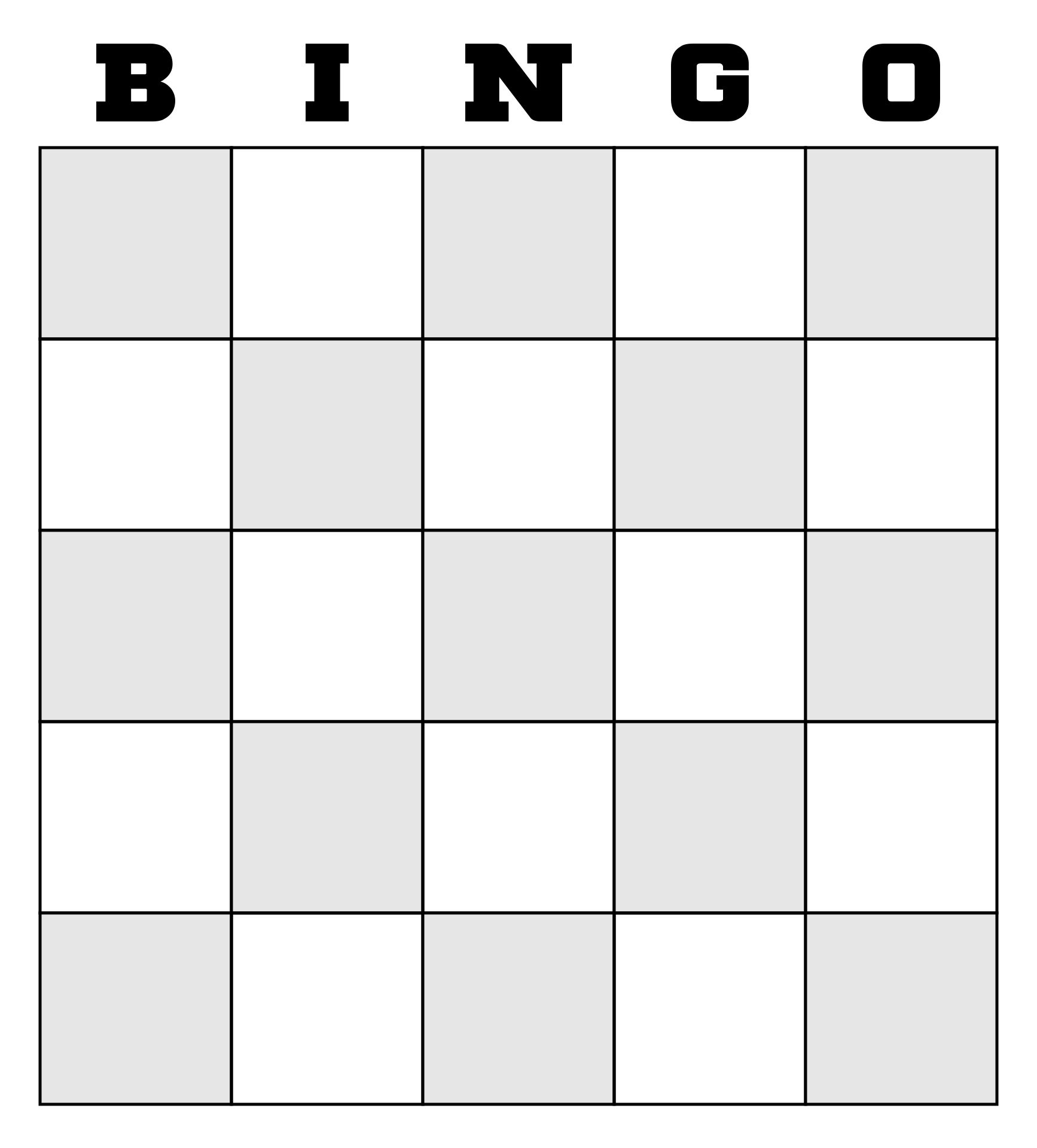 Blank Bingo Sheets Printable Francesco Printable