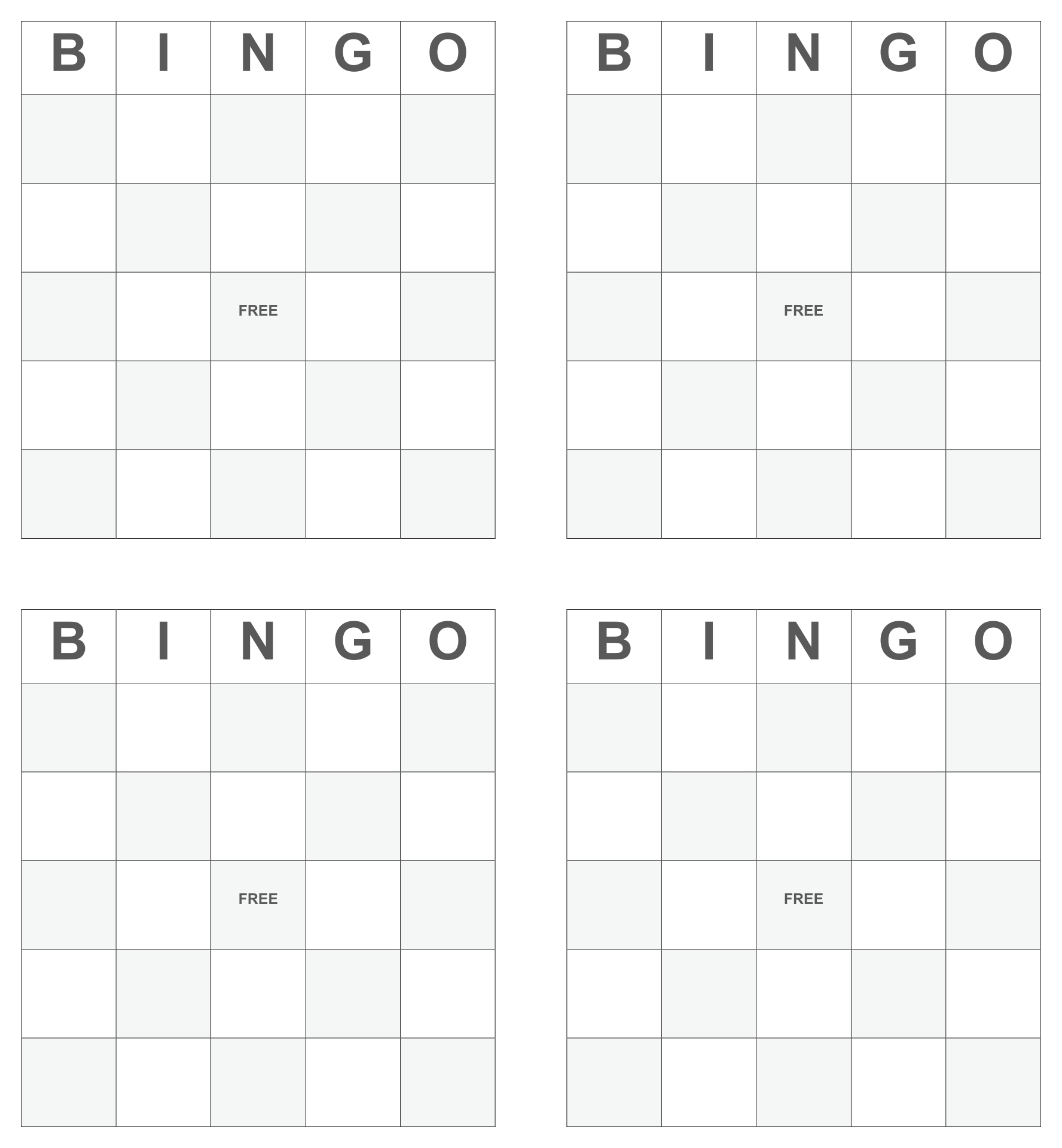 Blank Bingo Template Pdf