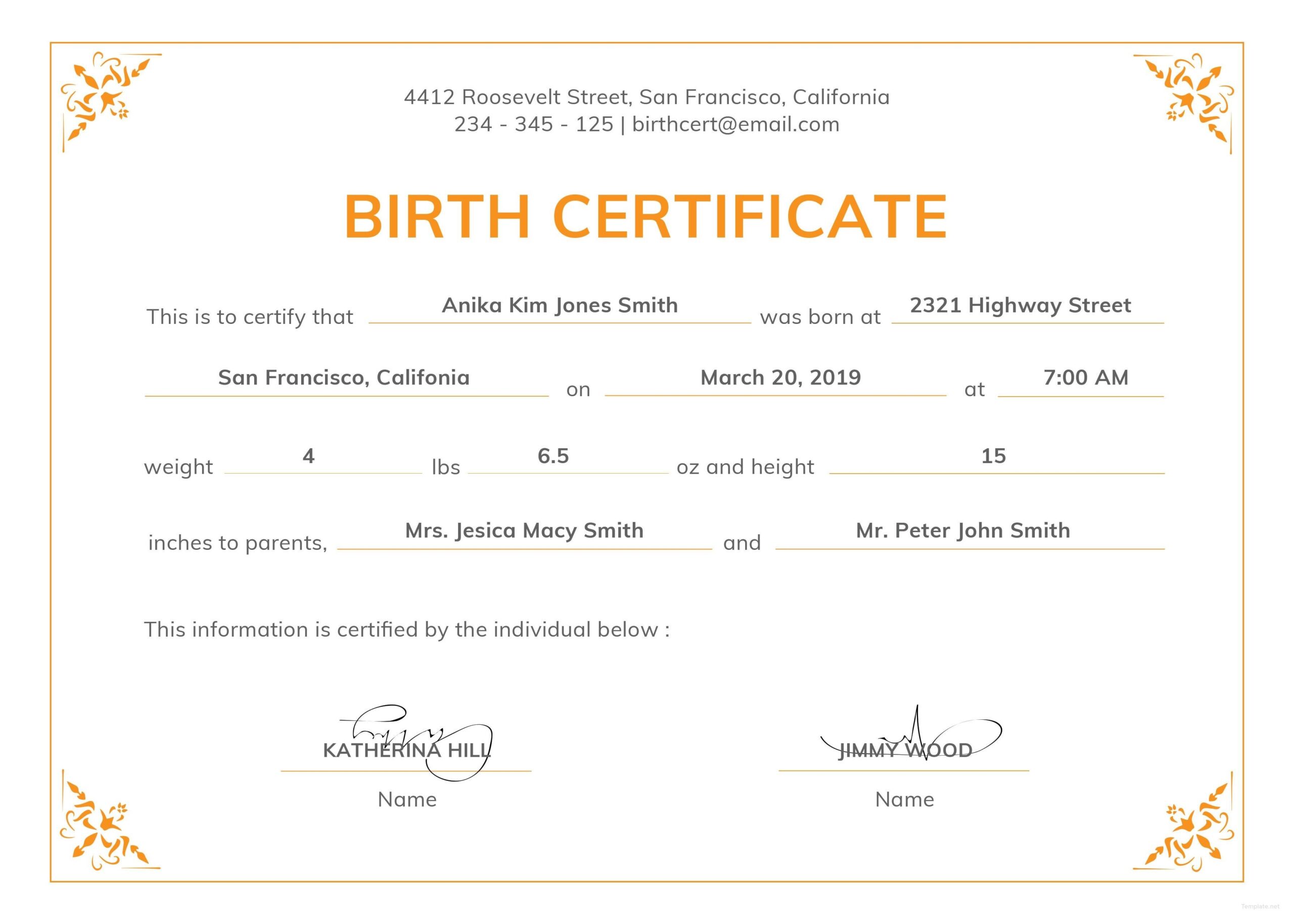 Blank Birth Certificate Template Uk Never Underestimate With Regard To