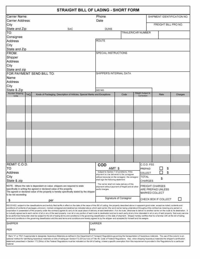 Blank Bol Template 7 PROFESSIONAL TEMPLATES PROFESSIONAL TEMPLATES