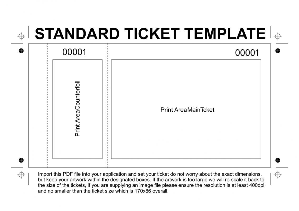 Blank Brochure Templates Ticket Template Raffle Tickets Template