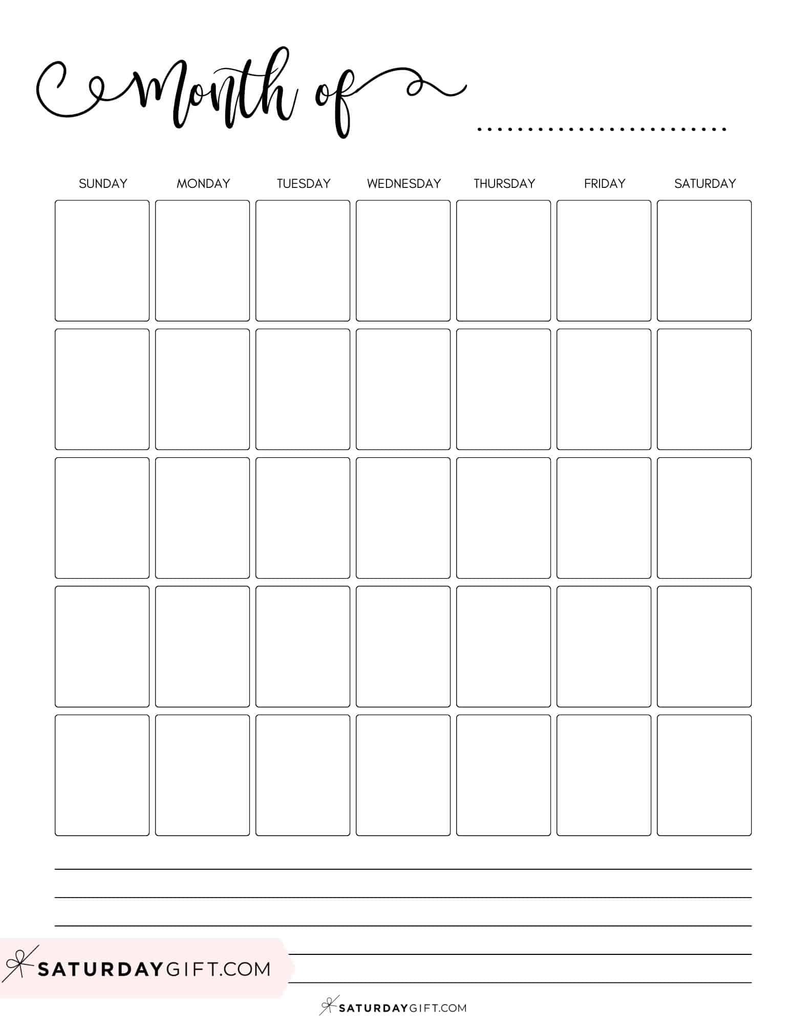 Blank Calendar Template Printable David P Justice