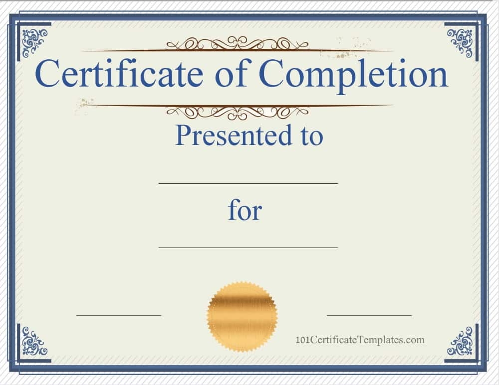 Blank Certificate Templates Free Download Sample Template
