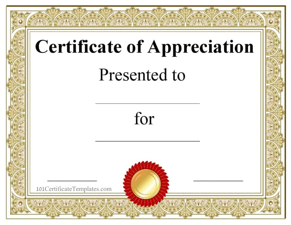 Blank Certificate Templates Free Download Sample Template