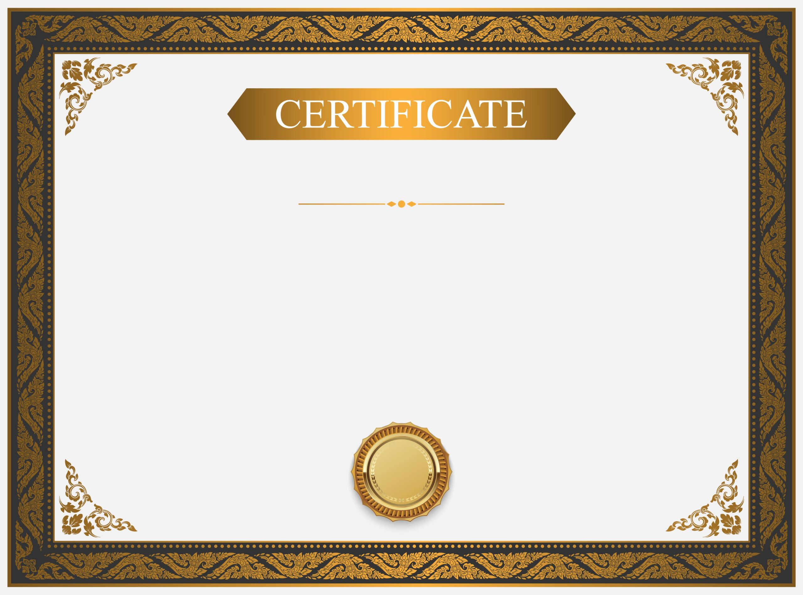 Blank Certificate Templates Free Download