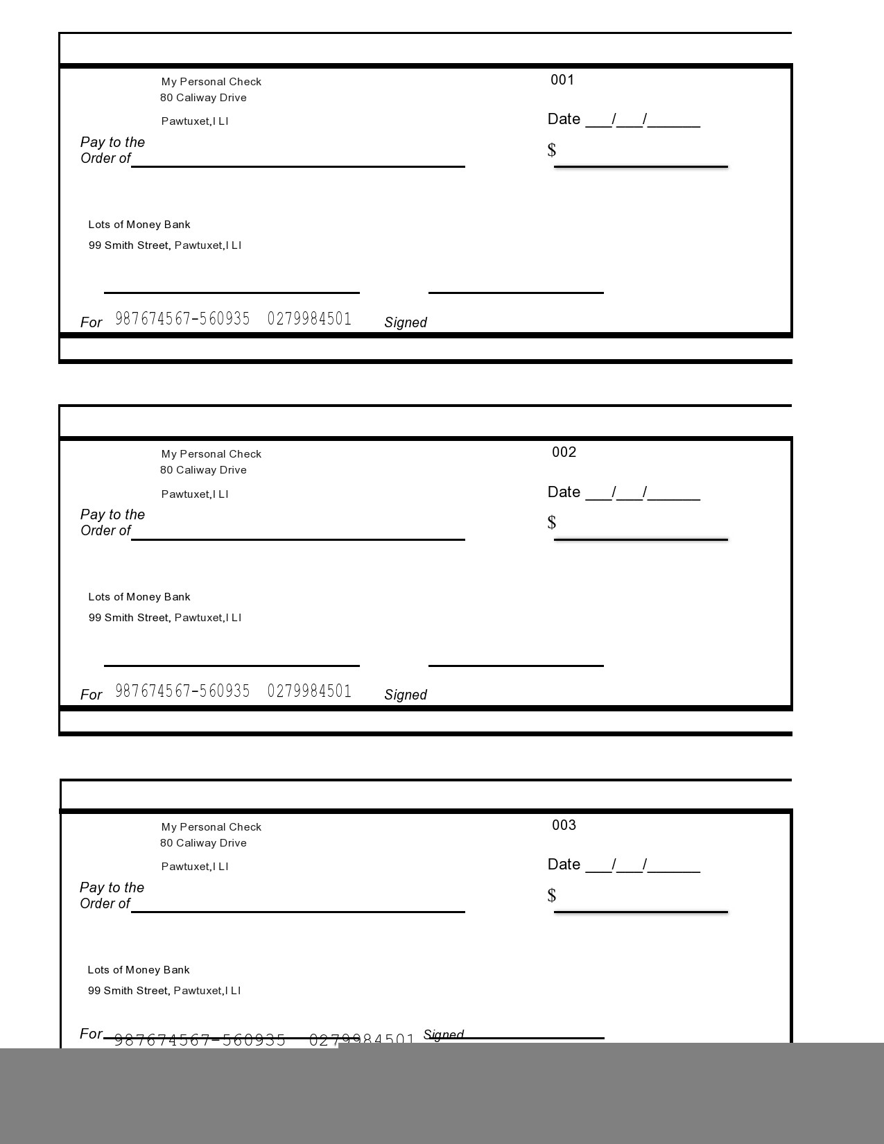 Blank Check Printable Template Printableblank