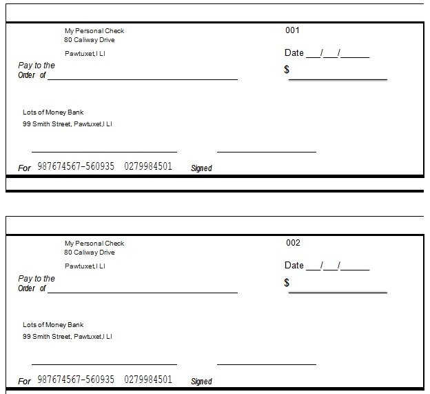 Blank Check Templates For Microsoft Word Fishxoler