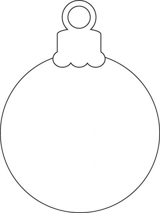 Blank Christmas Light Bulb Template
