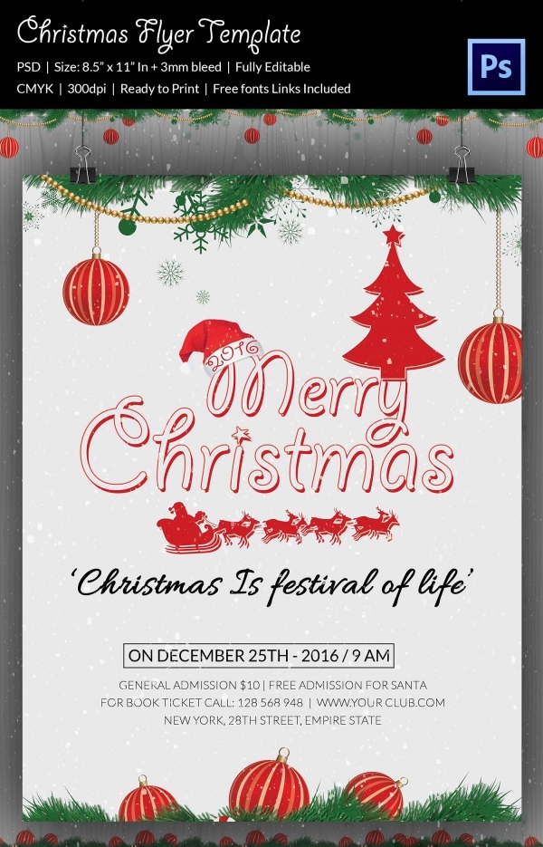 Blank Christmas Poster Template