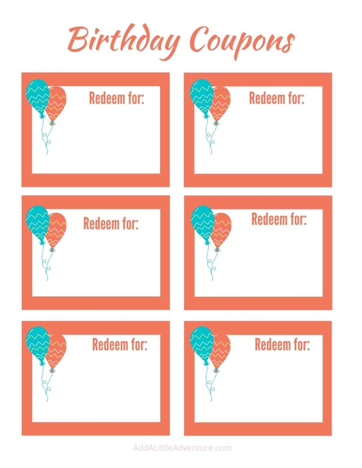 Blank Coupon Templates Free Printables Add A Little Adventure