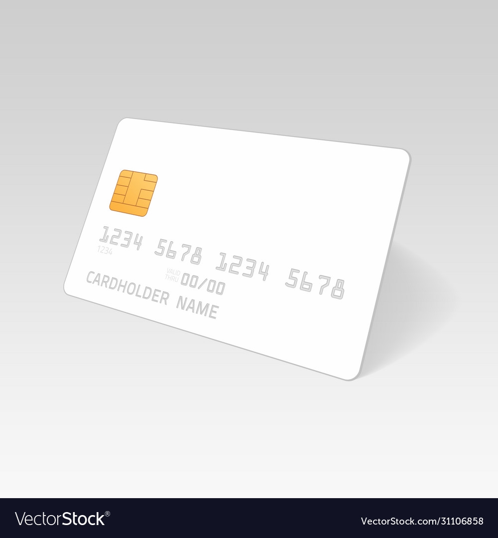 Blank Credit Card Template Royalty Free Vector Image