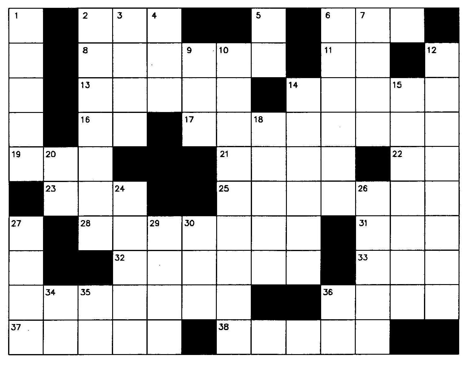 Blank Crossword Puzzle ClipArt Best