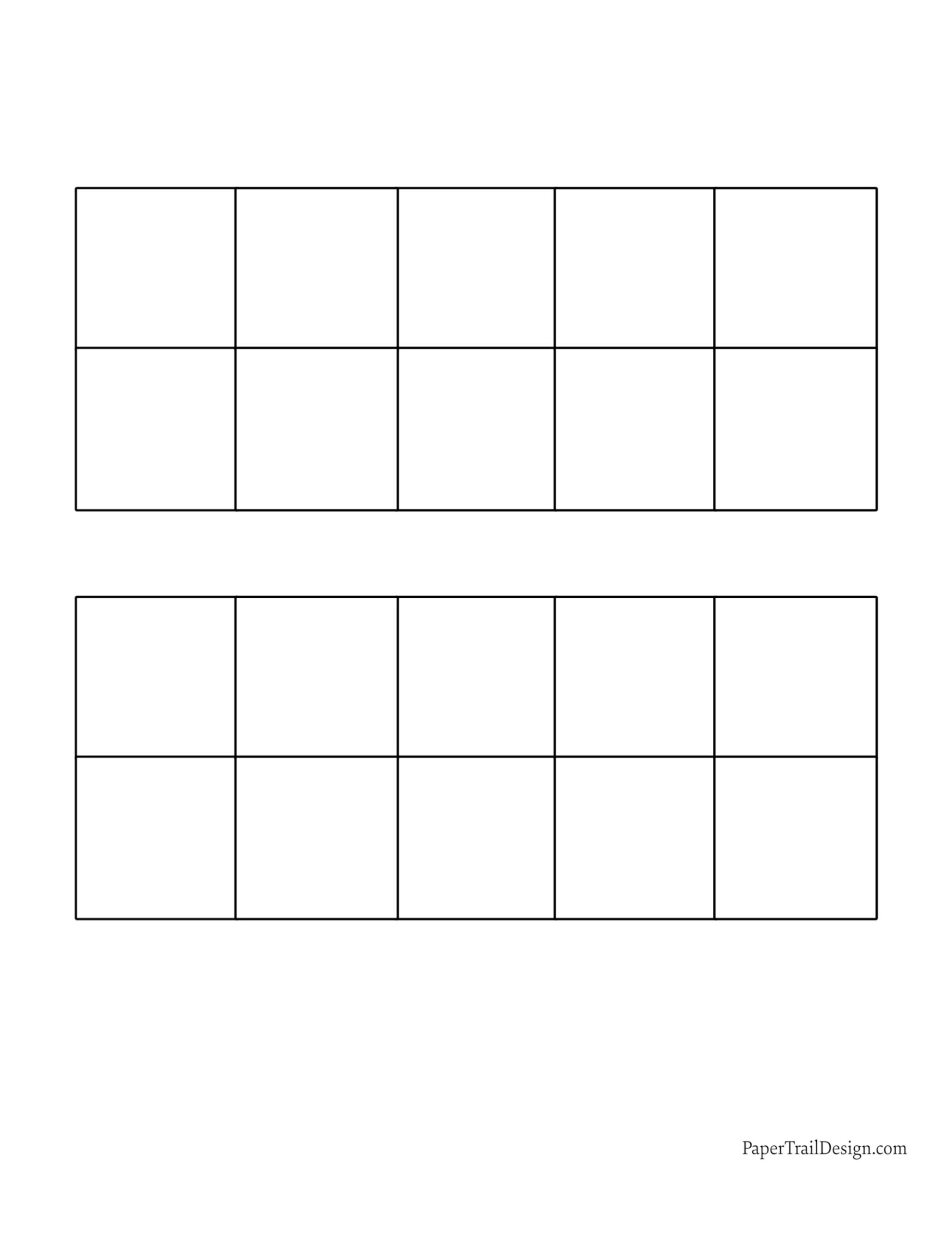 Blank Double Ten Frames Printable Webframes
