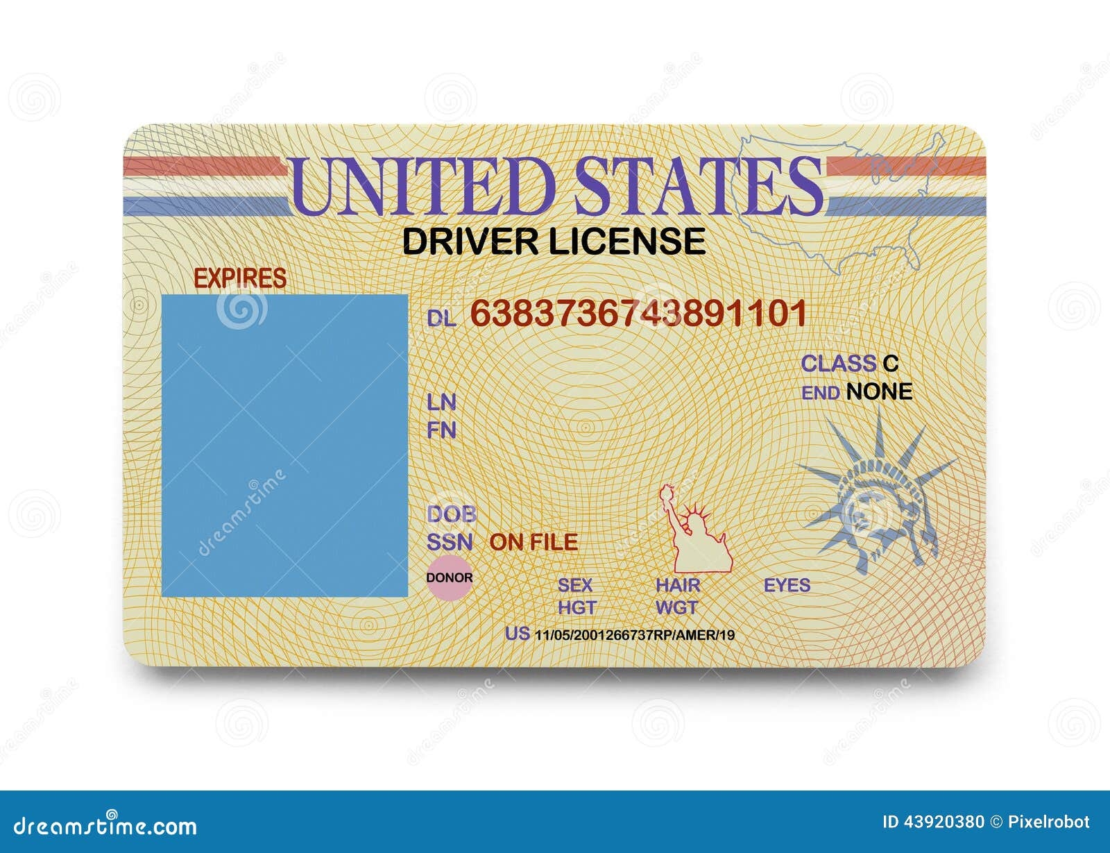 Blank Driving Licence Templates