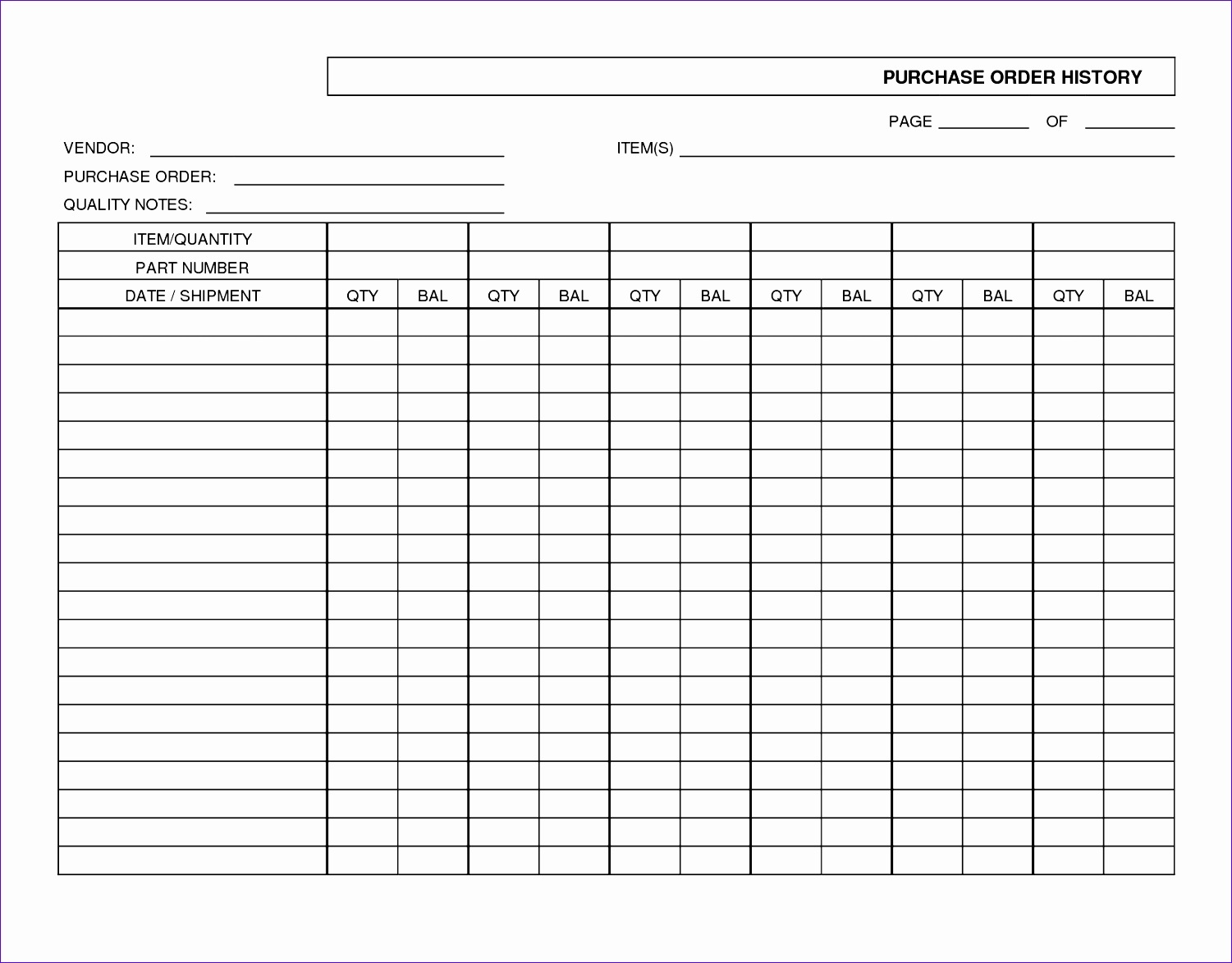 Blank Excel Spreadsheet Templates
