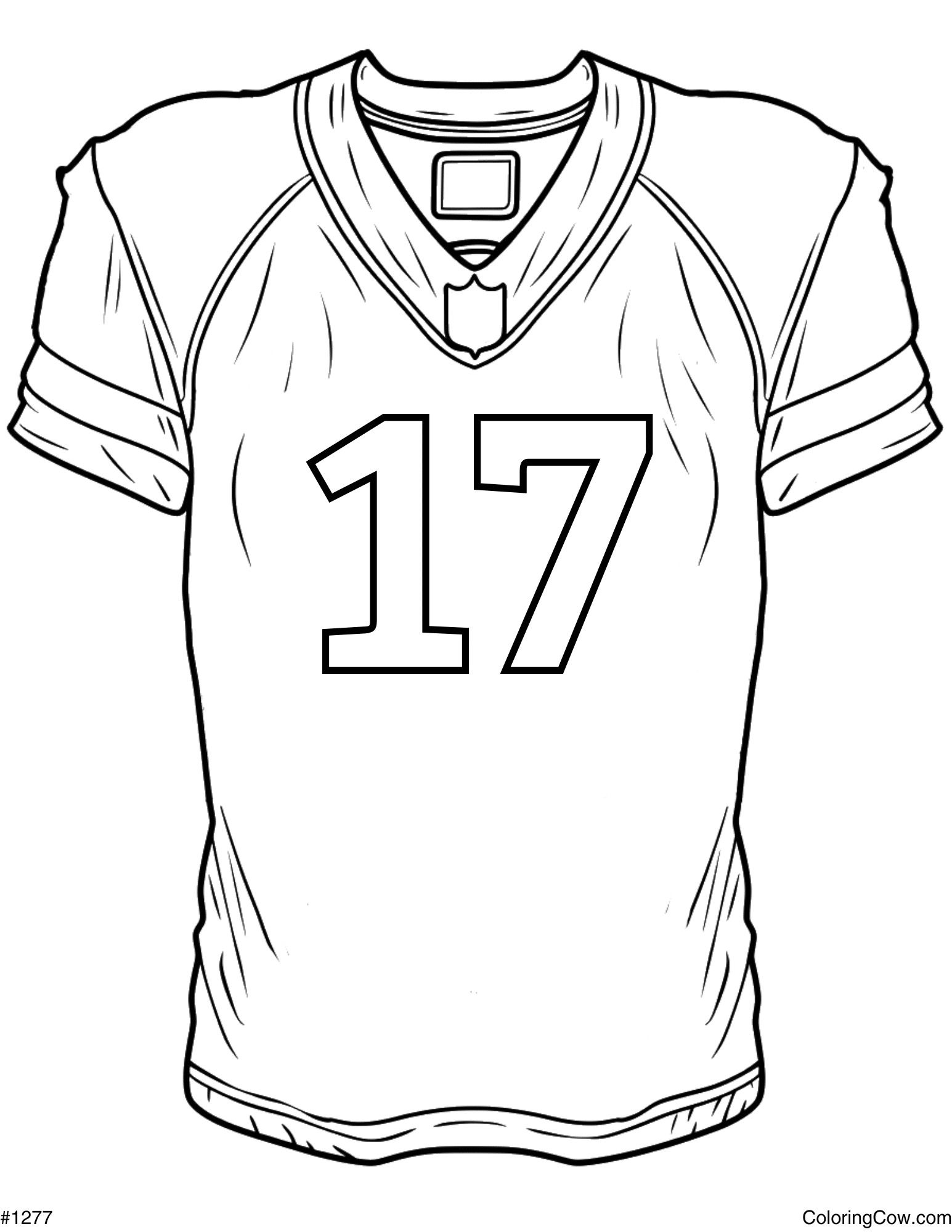 Blank Football Jersey Coloring Page