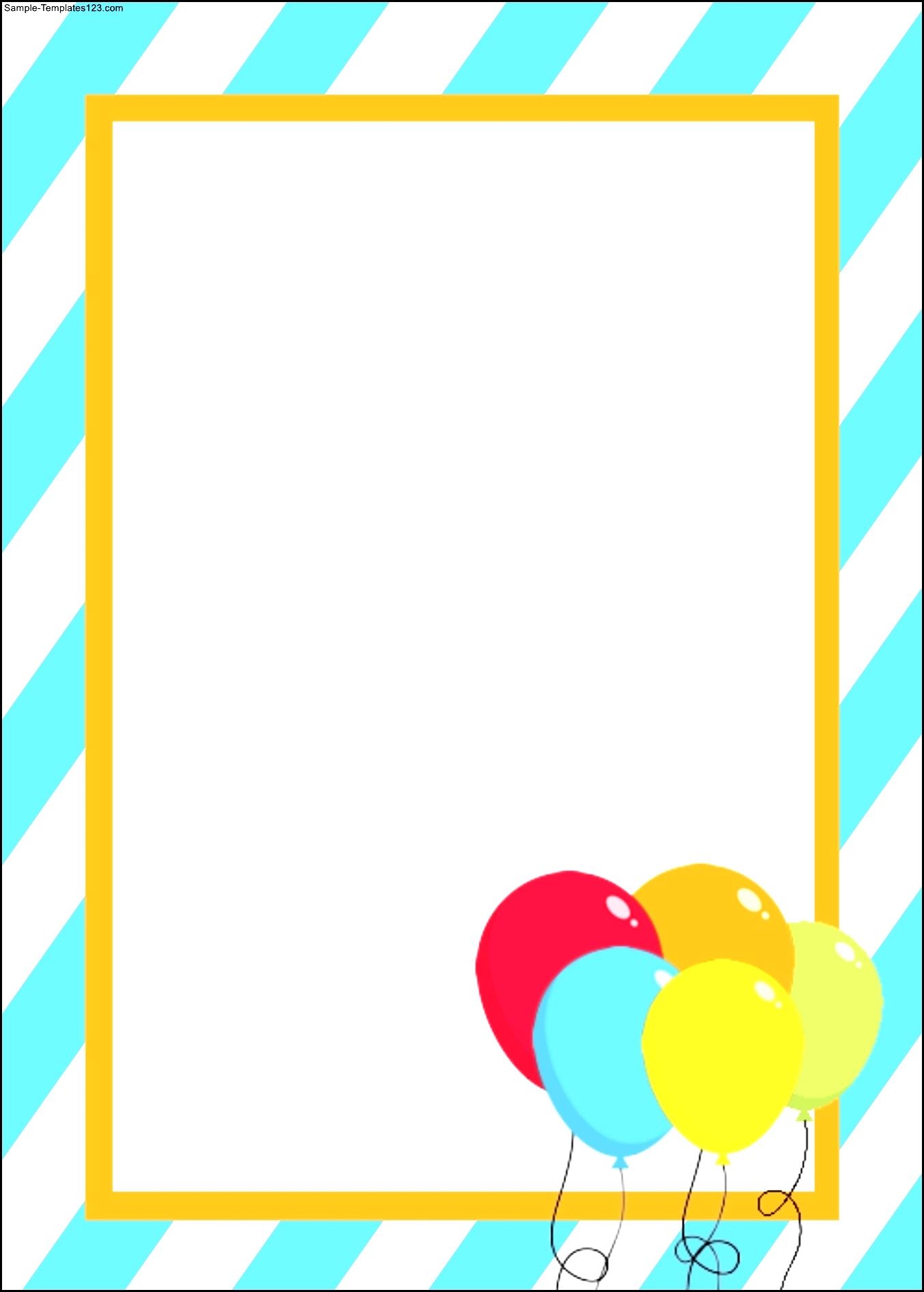 Blank Free Printable Birthday Invitations Printable Word Searches