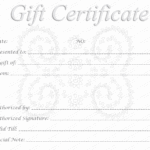 Blank Gift Certificate Templates