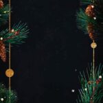 Blank Golden Rectangle Christmas Frame Vector Premium Image By
