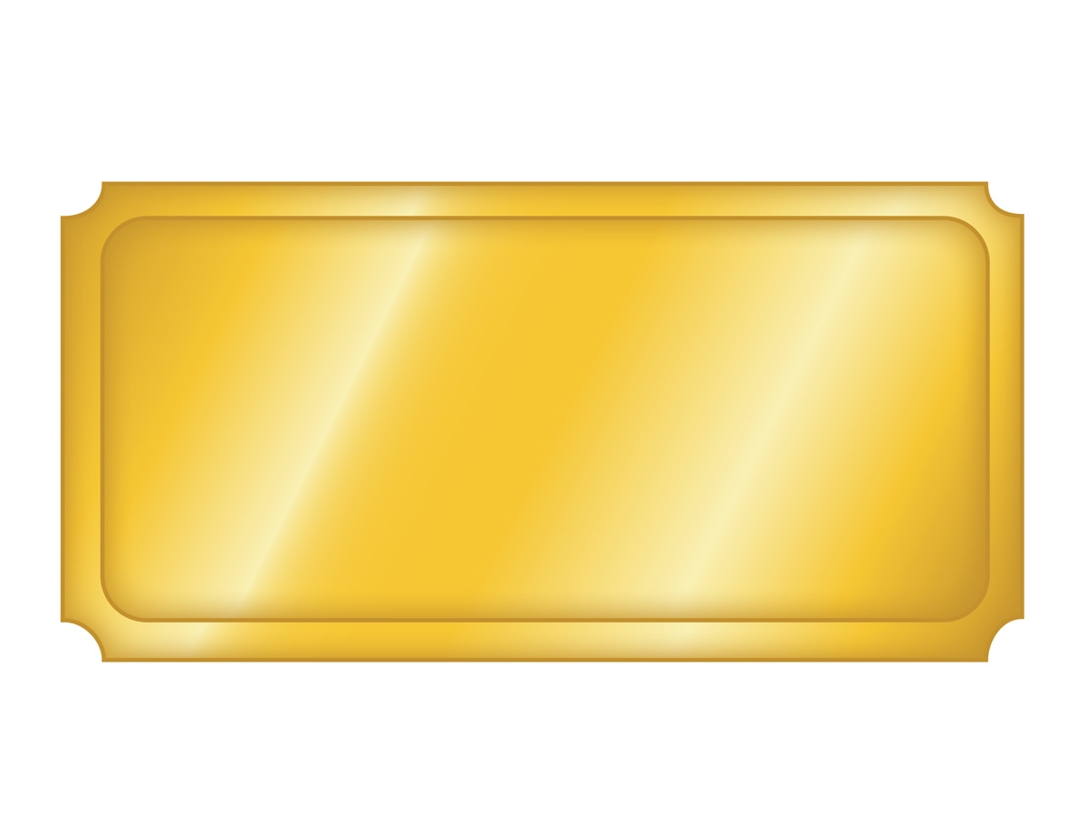Blank Golden Ticket Clip Art Library