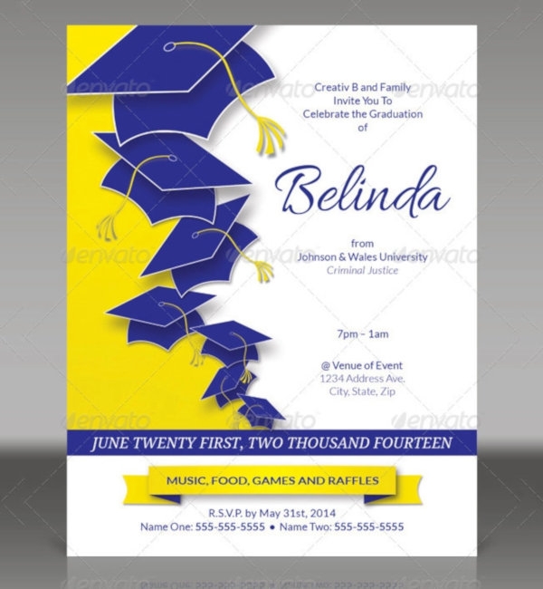 Blank Graduation Invitation Templates 2022