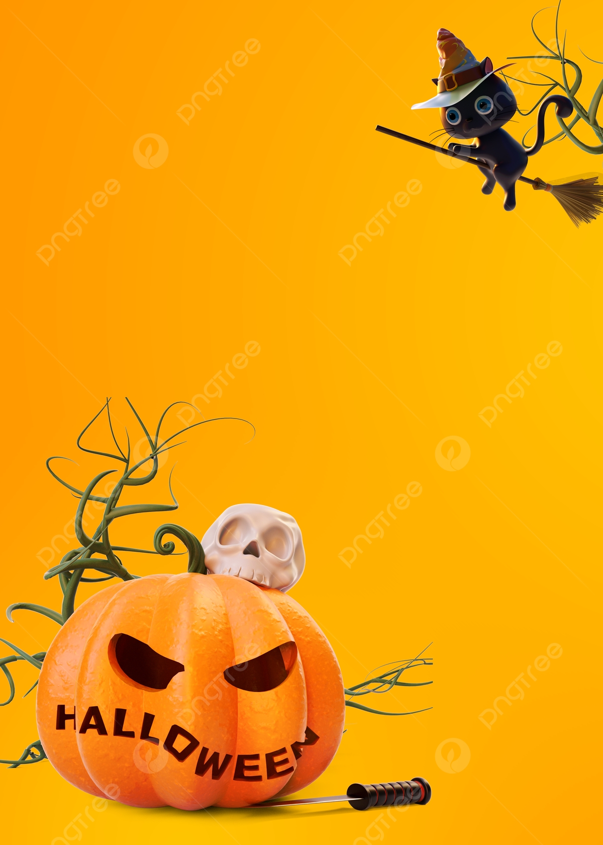 Blank Halloween Flyer Template