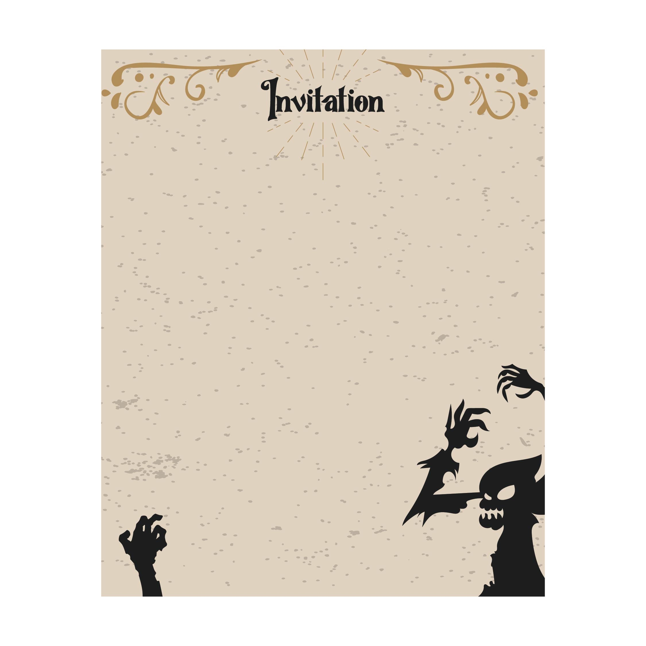 Blank Halloween Invitation Templates