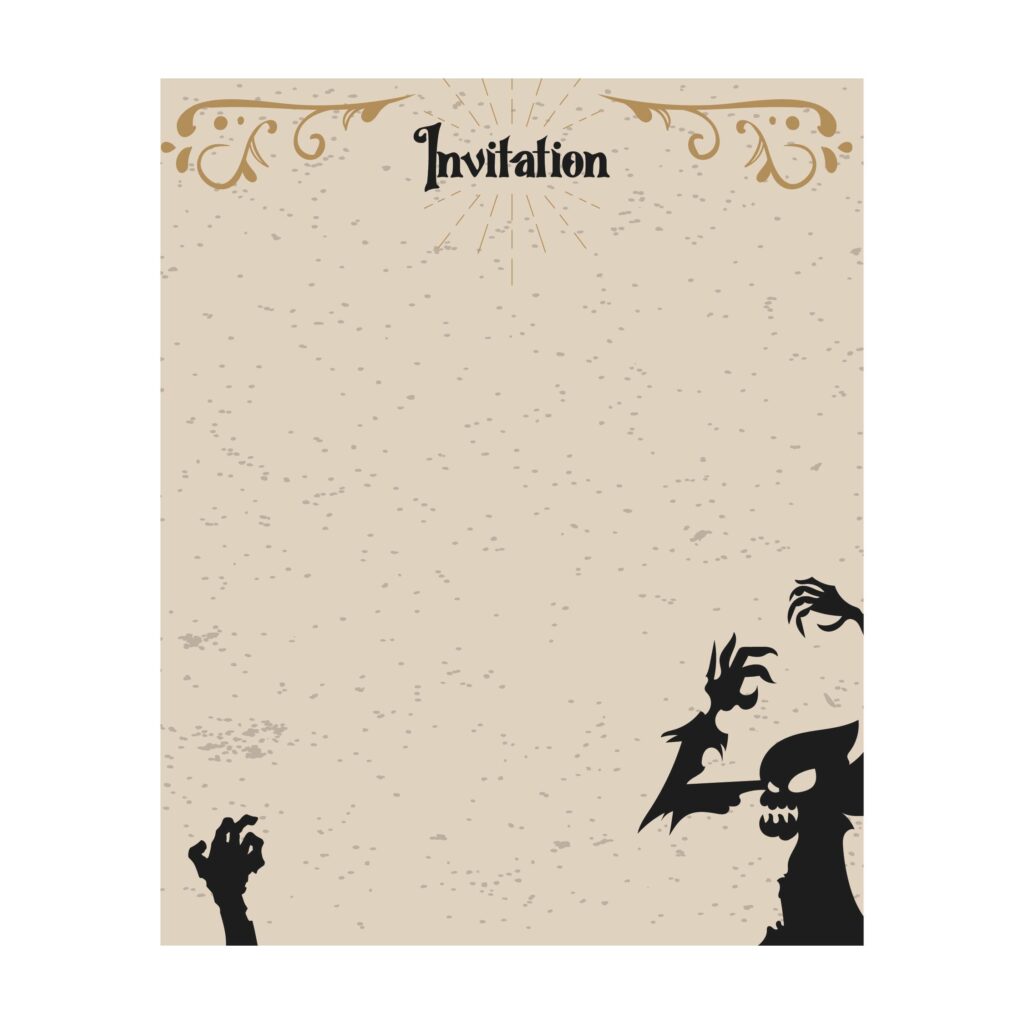 Blank Halloween Invitation Templates