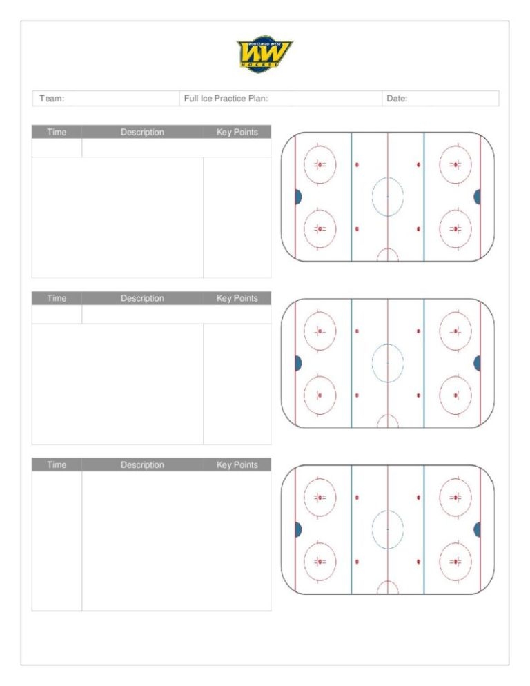 Blank Hockey Ticket Templates Free