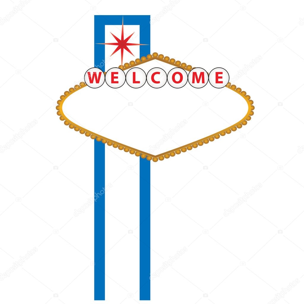Blank Las Vegas Sign Stock Vector Soleilc 5984623