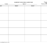 Blank Lesson Plan Templates Printable Pdf