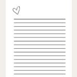 Blank Love Letter Template Printable Minimal Design Legal Letter Size