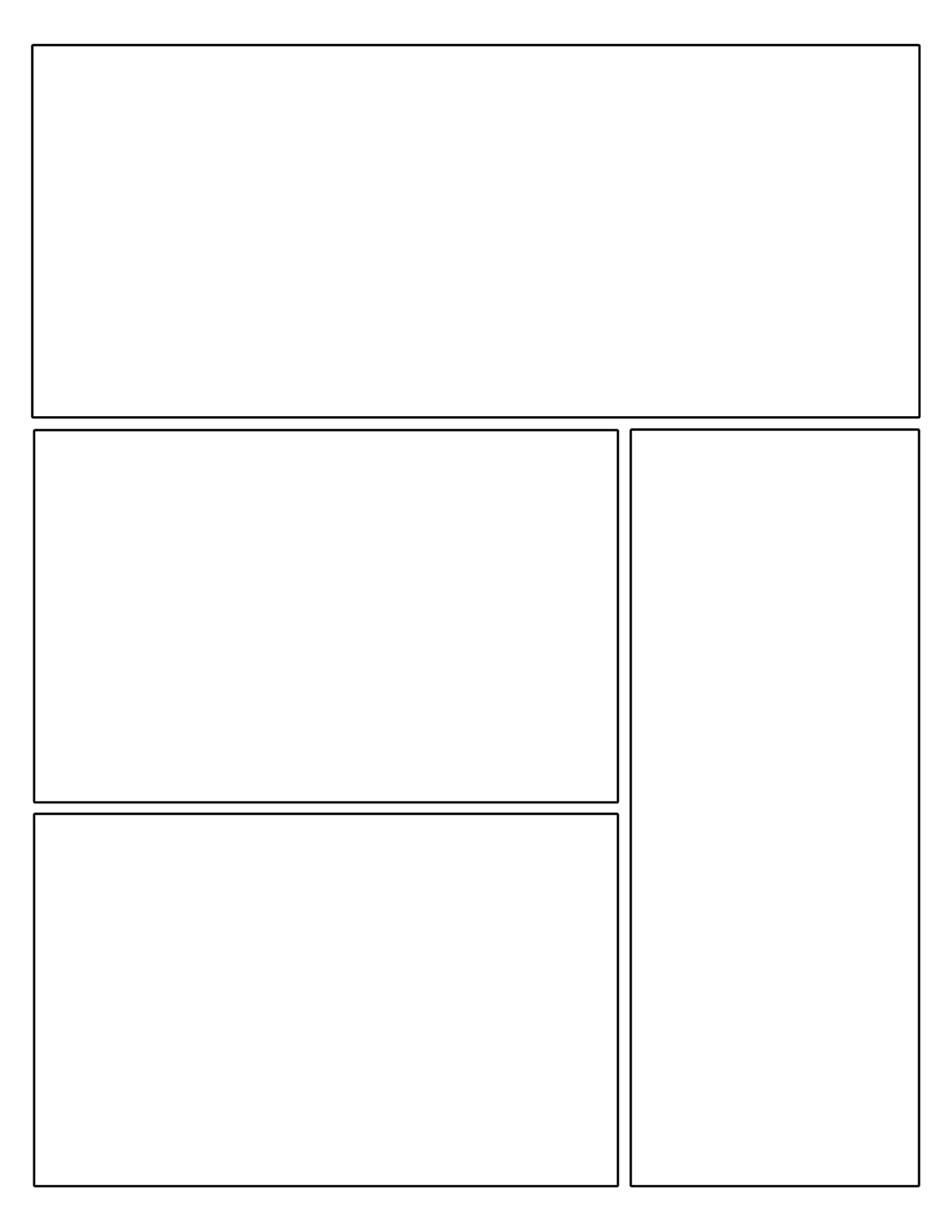 Comic Strip Blank Templates