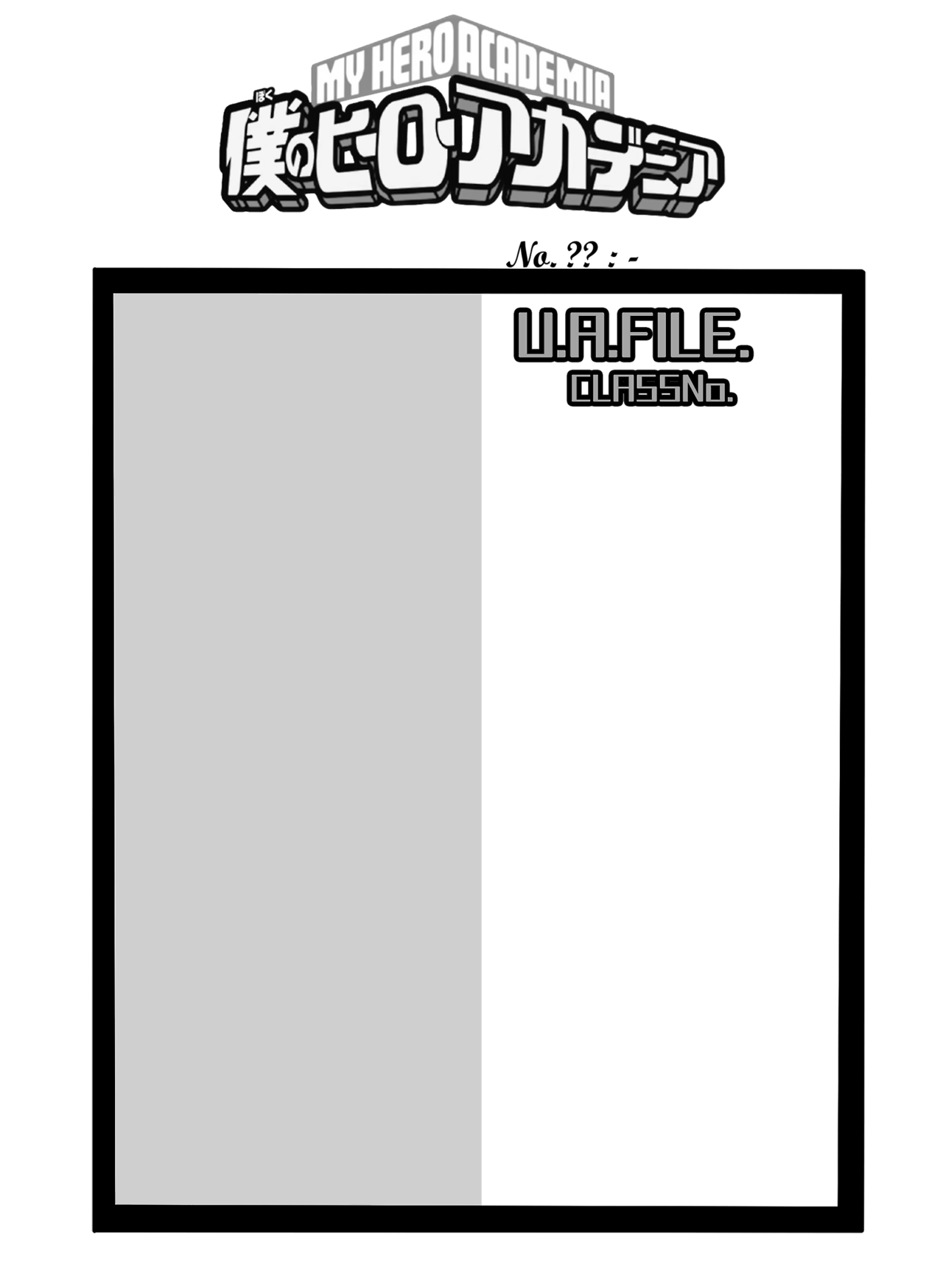 Blank Mha Oc Template