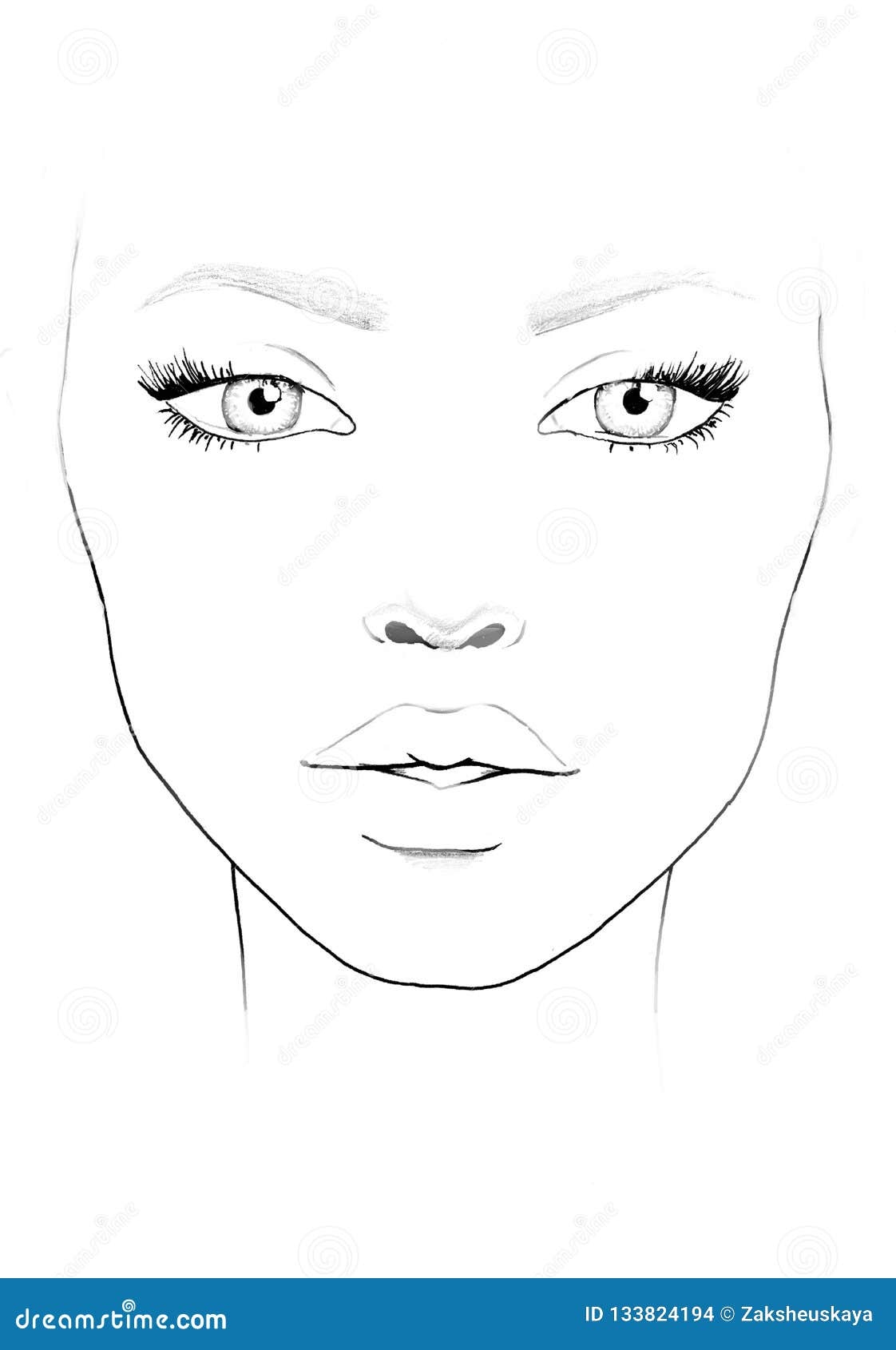 Blank Model Sketch Template Ovrah