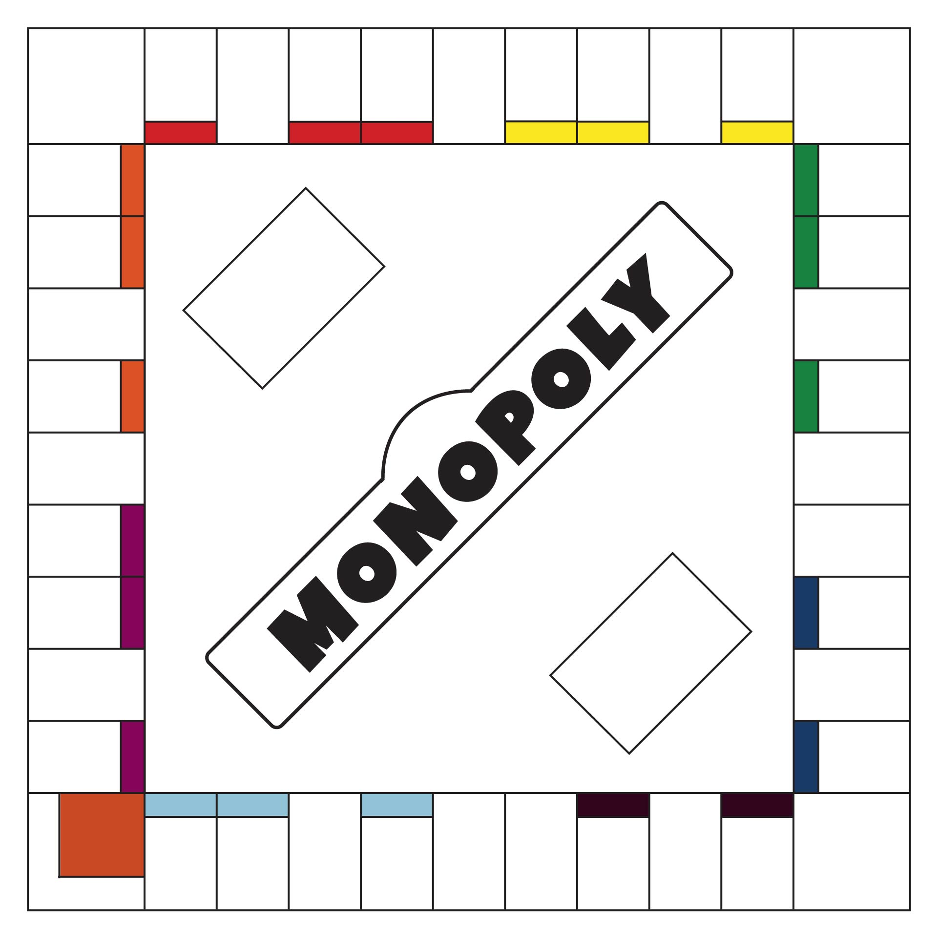 Blank Monopoly Board Blank Monopoly Board Game Template