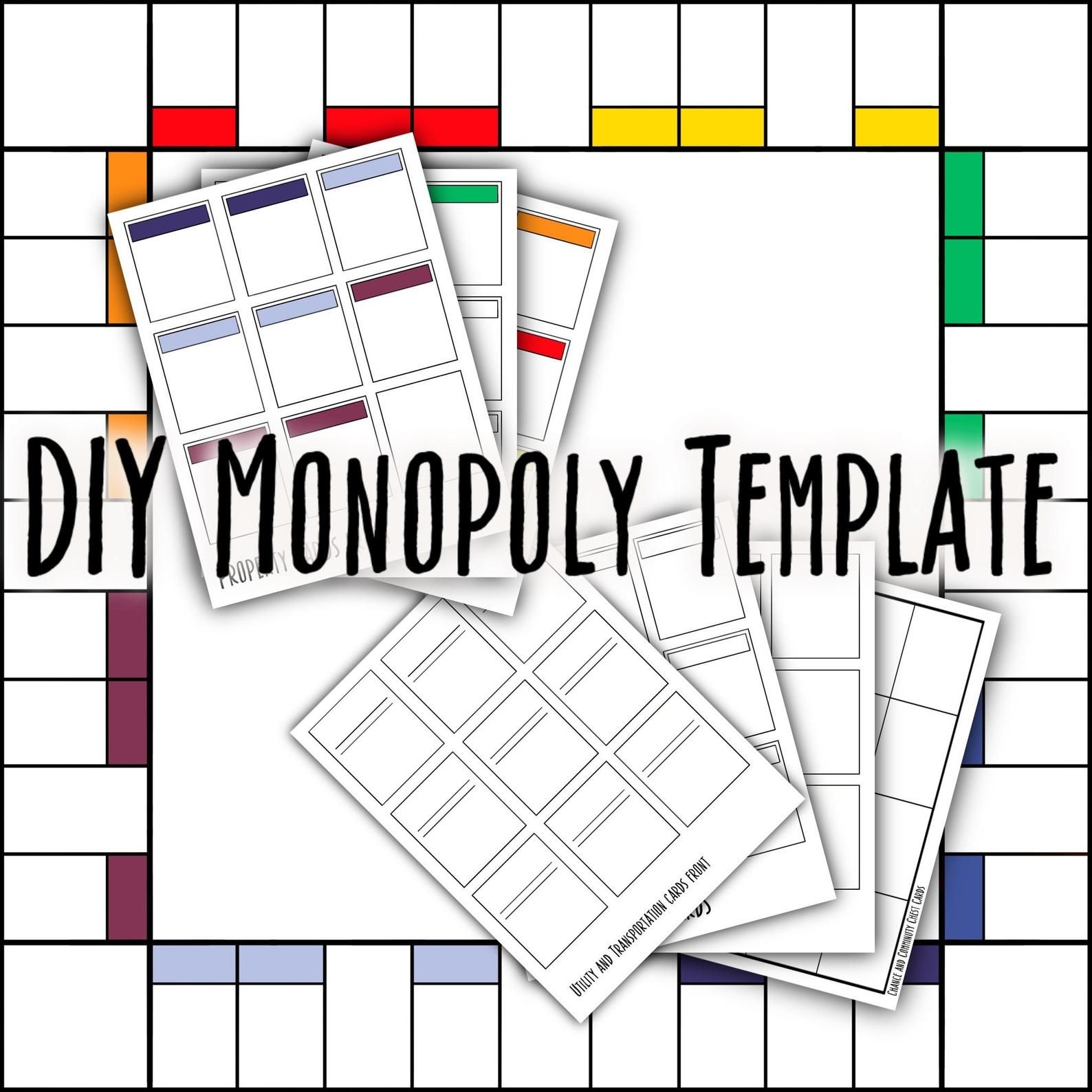 Blank Monopoly Template Etsy Brettspiel Selber Machen Monopoly